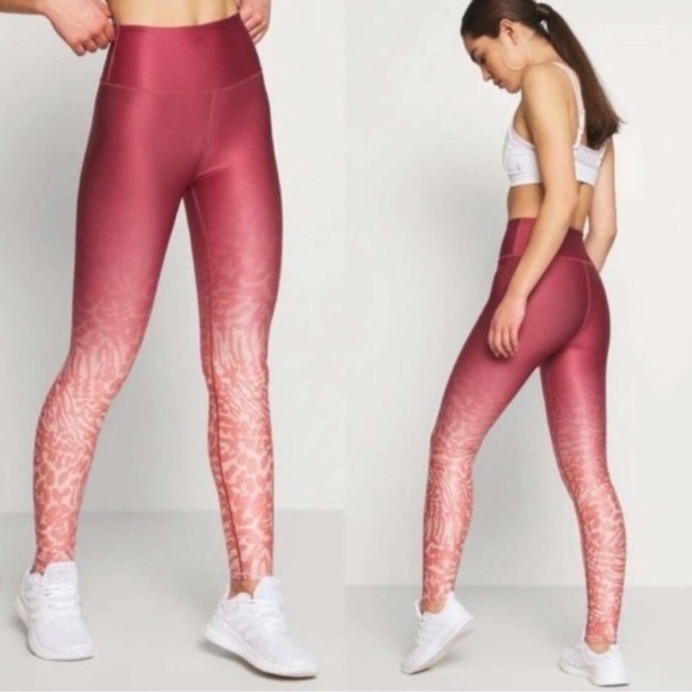NEW Good American Ombre Rose Animal High Rise Full Length Athletic Yoga Legging